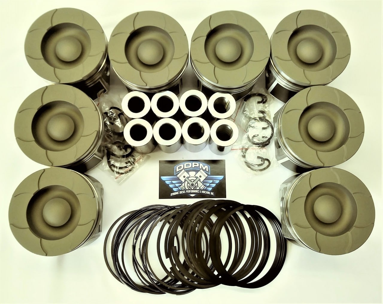 6.0L Powerstroke Diesel Piston Set Ceramic Coated Dynamic Diesel 60
